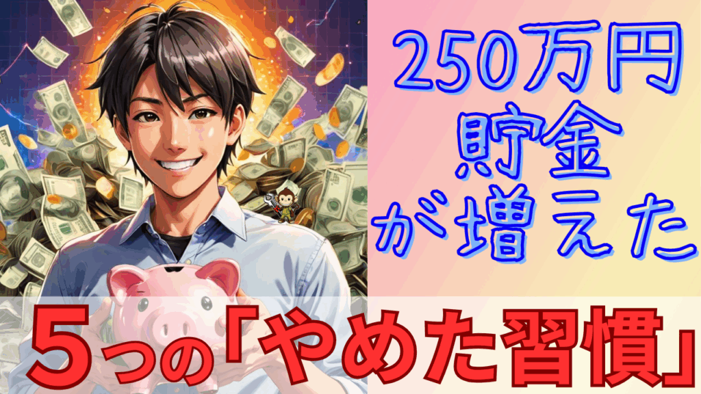 【250万円貯金が増えた！】お金が貯まり始めた「5つのやめた習慣」を紹介（パート２）